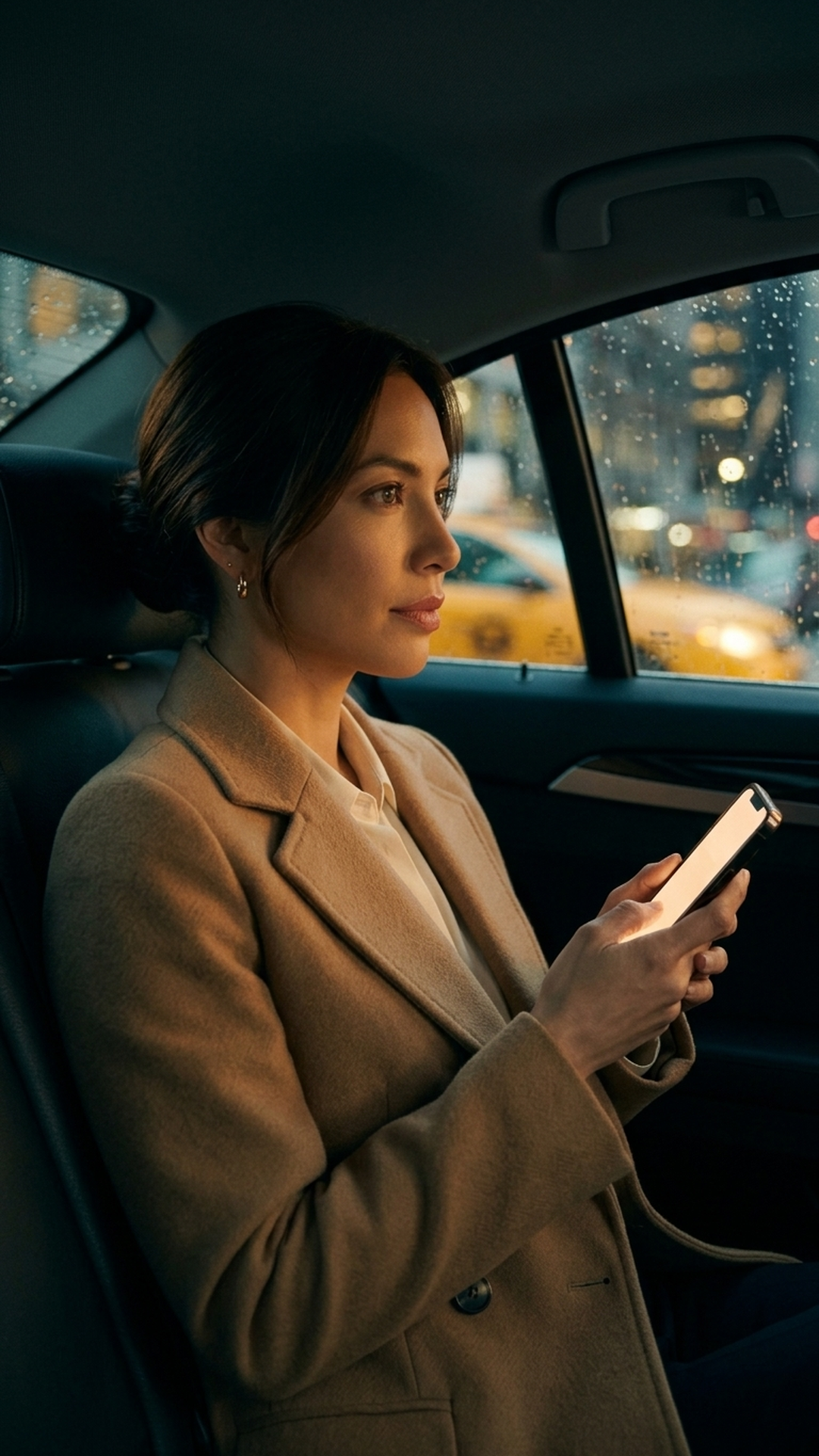 Clip 2 key frame — Back seat, city lights