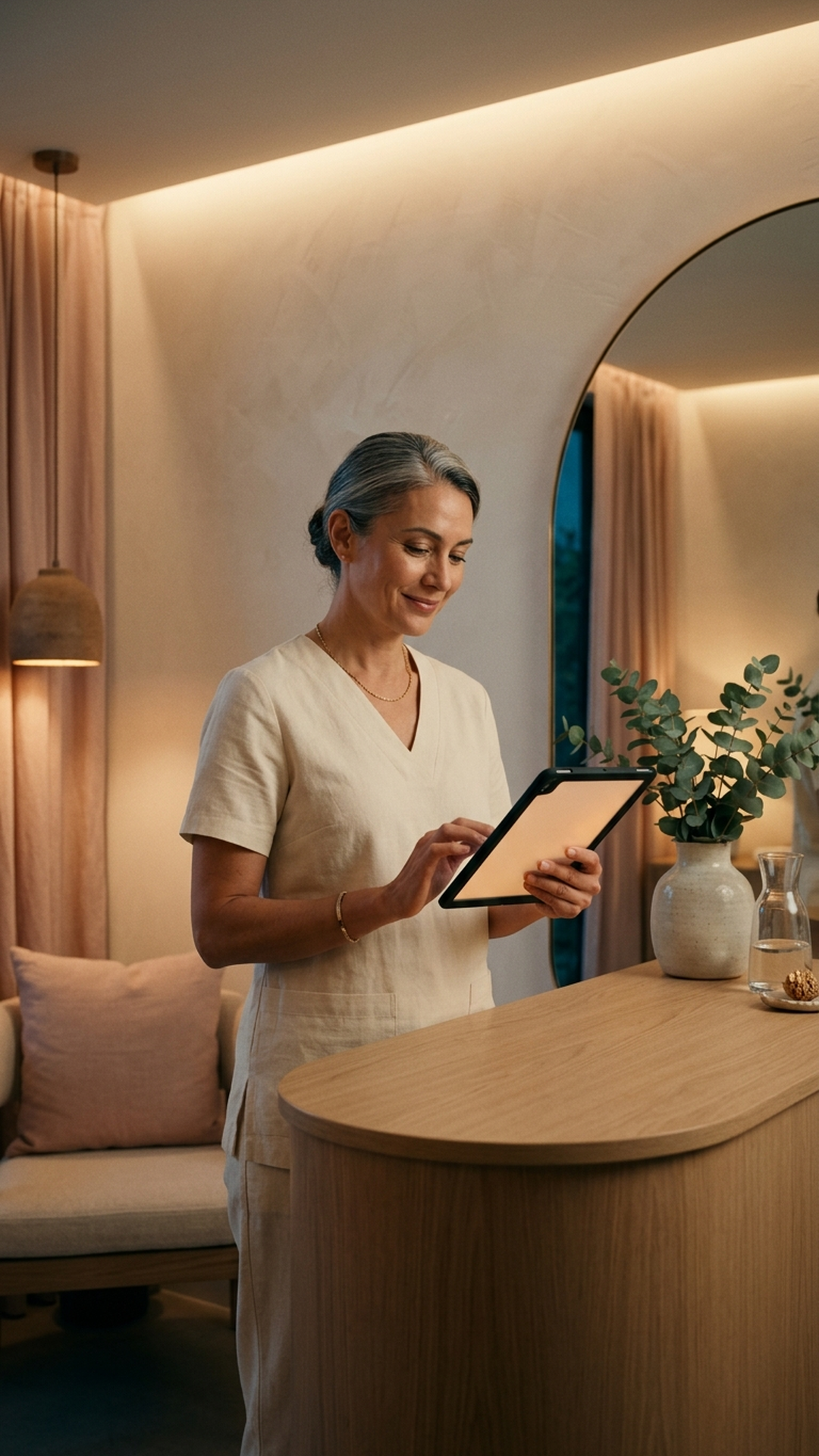 Clip 3 key frame — Aura Med Spa front desk